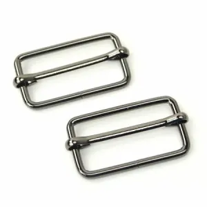 1-1/2 inch Slider Buckles (Set of 2) - Gunmetal