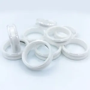 10 Pack - White Ceramic Ring Blank