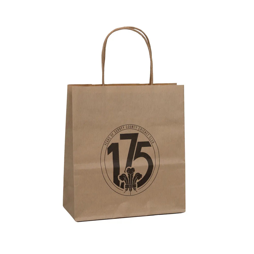 190x80x210mm Brown Printed Paper Carrier Bags