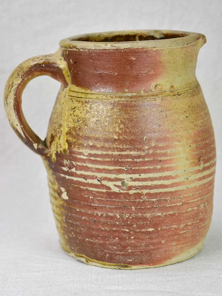 19th Century French sandstone cider pitcher from Normandy 7"