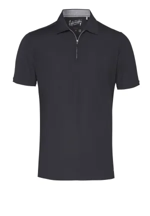 3394-92920 - Functional Polo Zip - schwarz