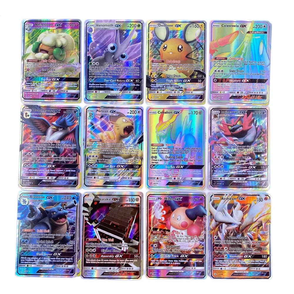 50-300Pcs Pokemons Card Shining TAKARA TOMY GX VMAX V MAX Cards Game Battle Carte Trading Children Toy