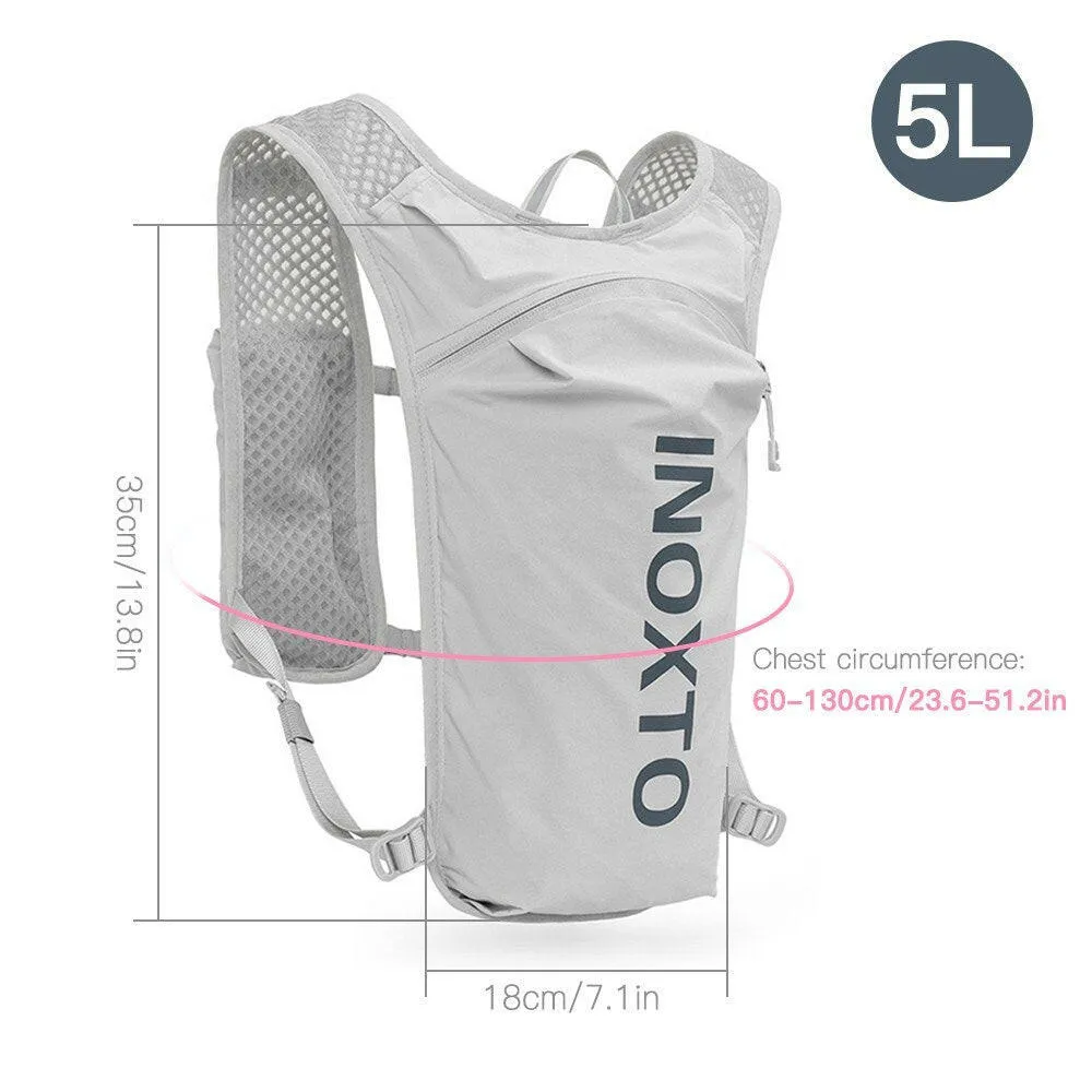 5L Outdoor Running Backpack Bicycle Backpack Sports Vest Ultralight Riding Bag Women Men Breathable Jogging Sport Backpack For Camping Hiking Cycling Sport Bag