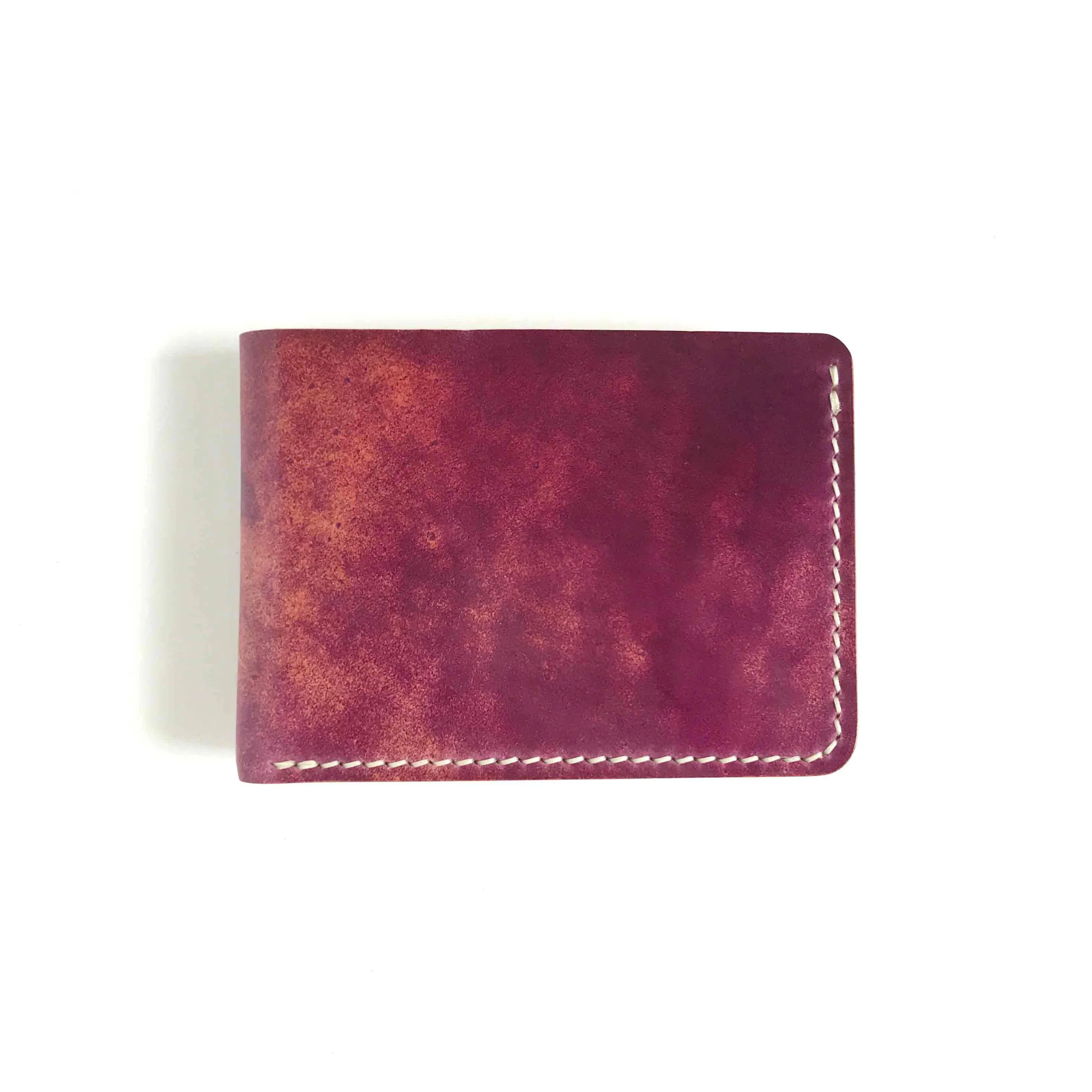 6-Pocket Billfold - Shell Cordovan - Red Marbled Rocado   Natural