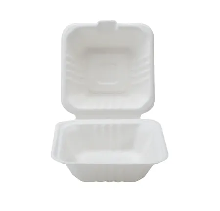 6" X 6" COMPOSTABLE HINGED CONTAINER (400/CS)