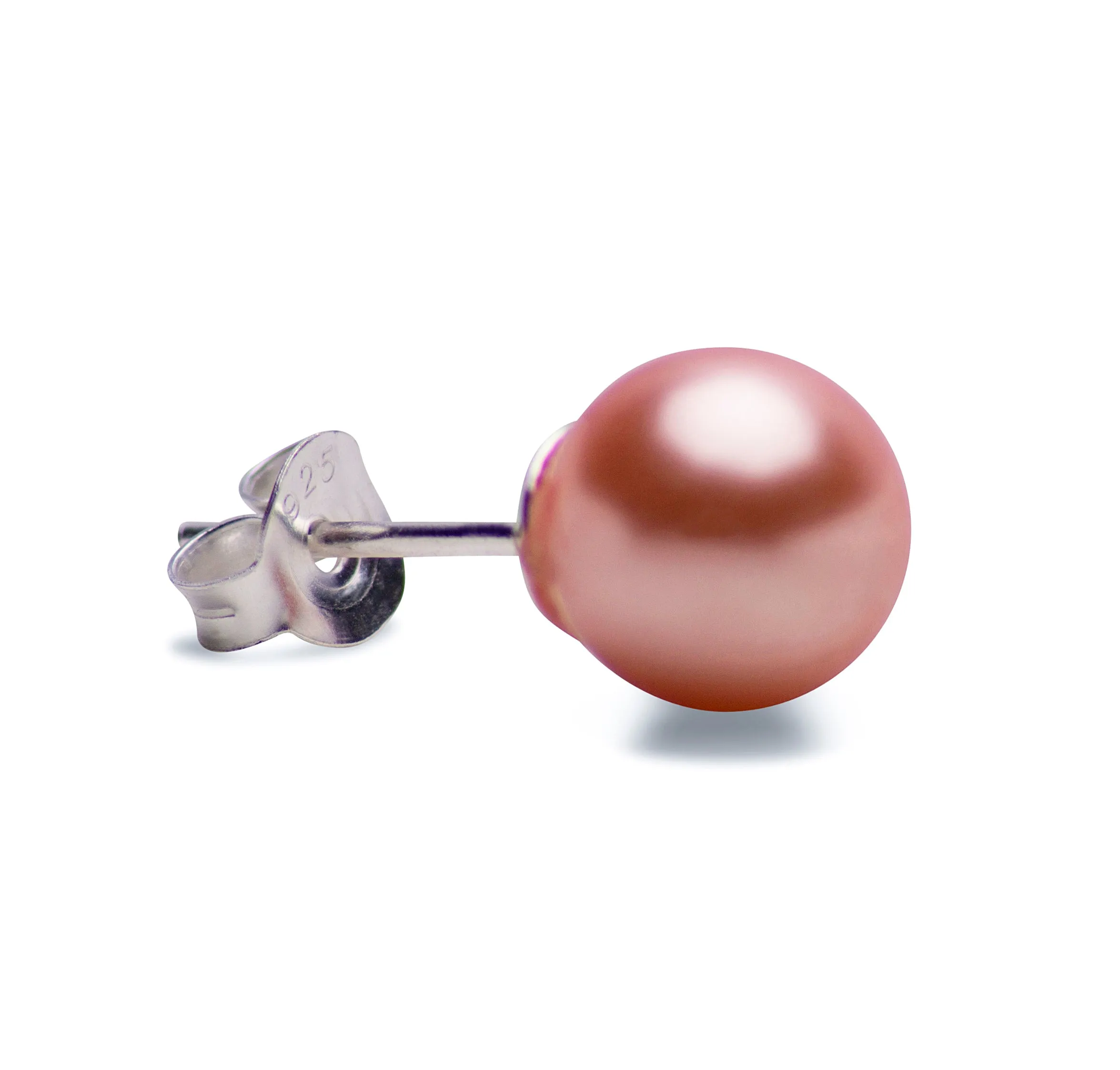 8 mm Peach Pearl Earrings