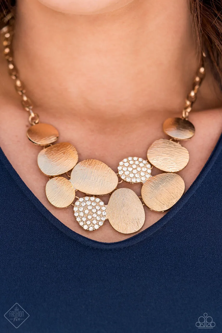 A Hard LUXE Story Gold Paparazzi Necklace