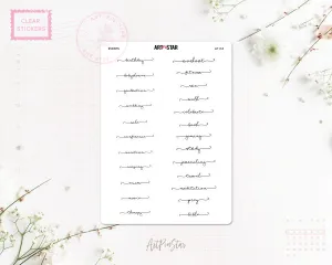 A111d | Lettering Functional Planner, Events