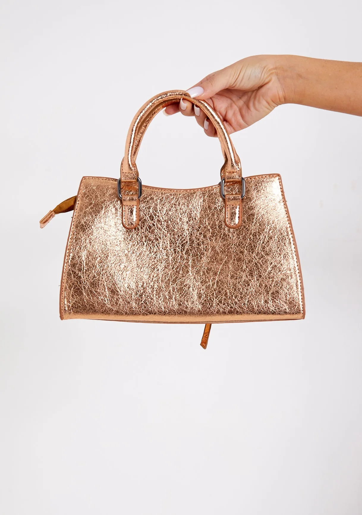 Abigail Bronze Metallic Mini Grab Bag