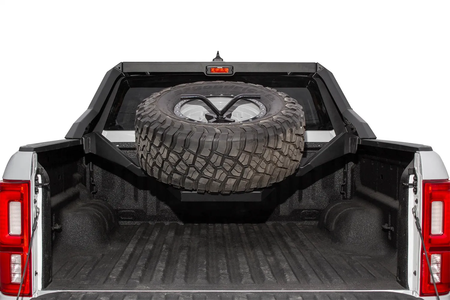 Addictive Desert Designs C99558NA01NA HoneyBadger In-Bed Tire Carrier; Hammer Black;