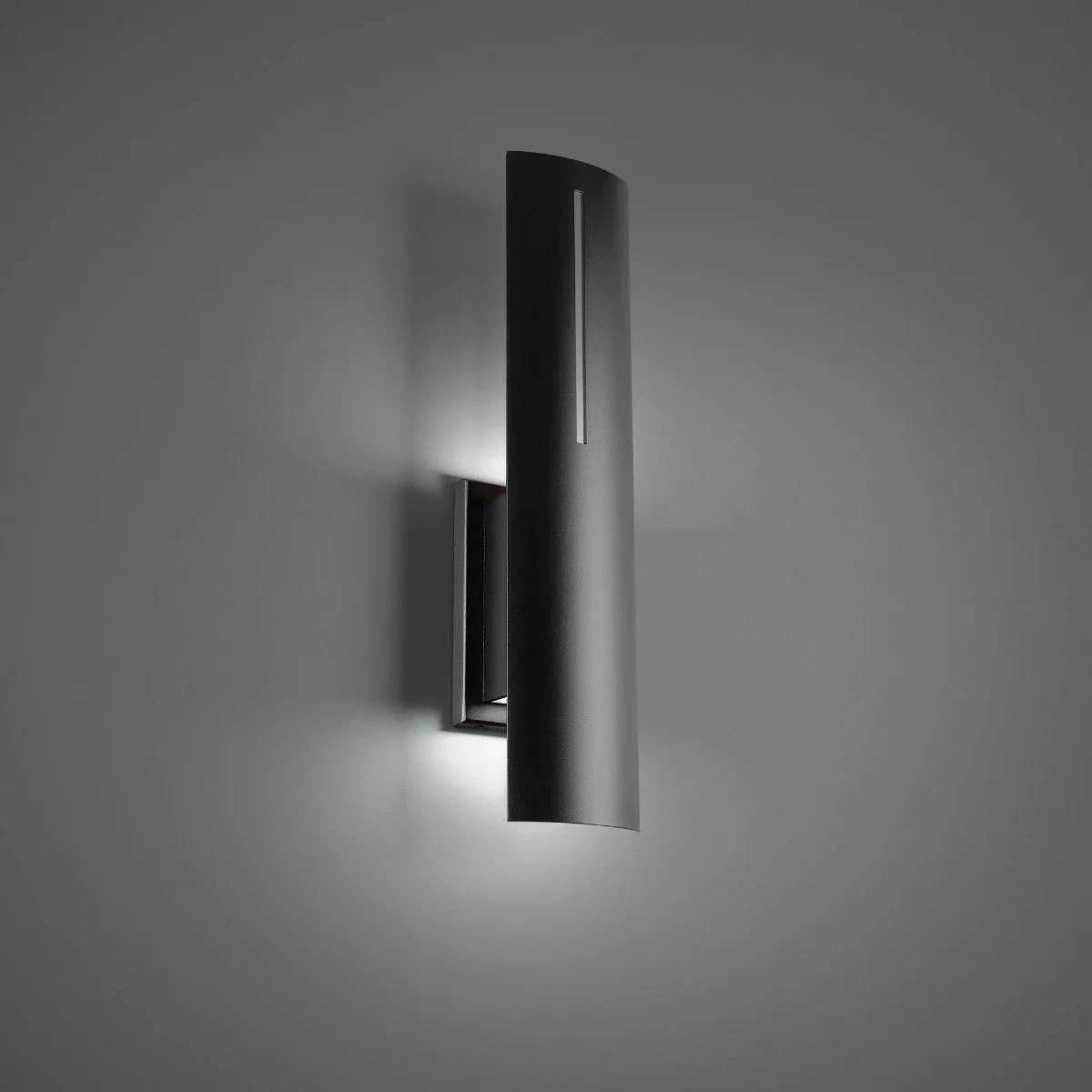 Aegis 20 In. LED Outdoor Wall Sconce 3500K Black Finish