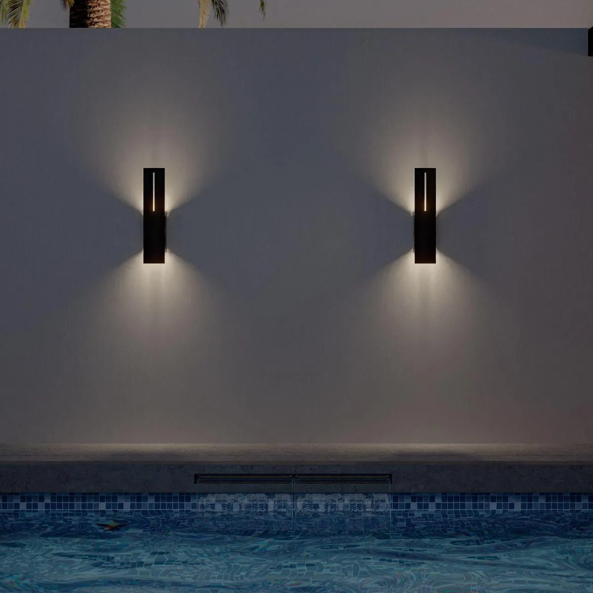 Aegis 20 In. LED Outdoor Wall Sconce 3500K Black Finish