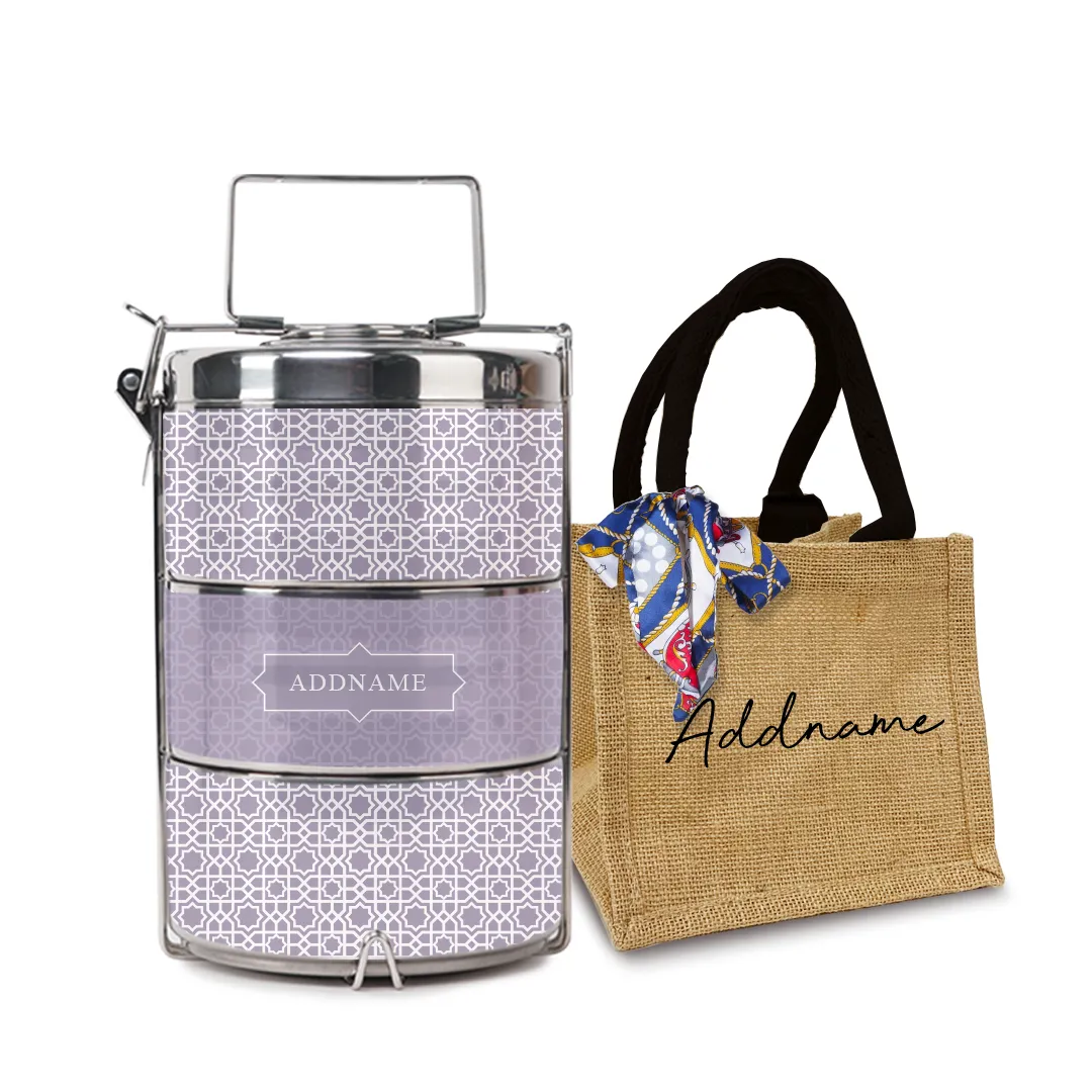 Annas Series - Purple Tiffin Carrier