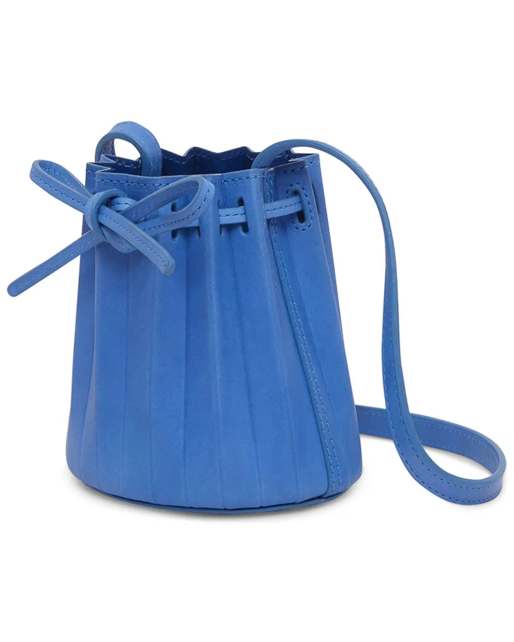 Baby Pleated Bucket Bag in Cobalto