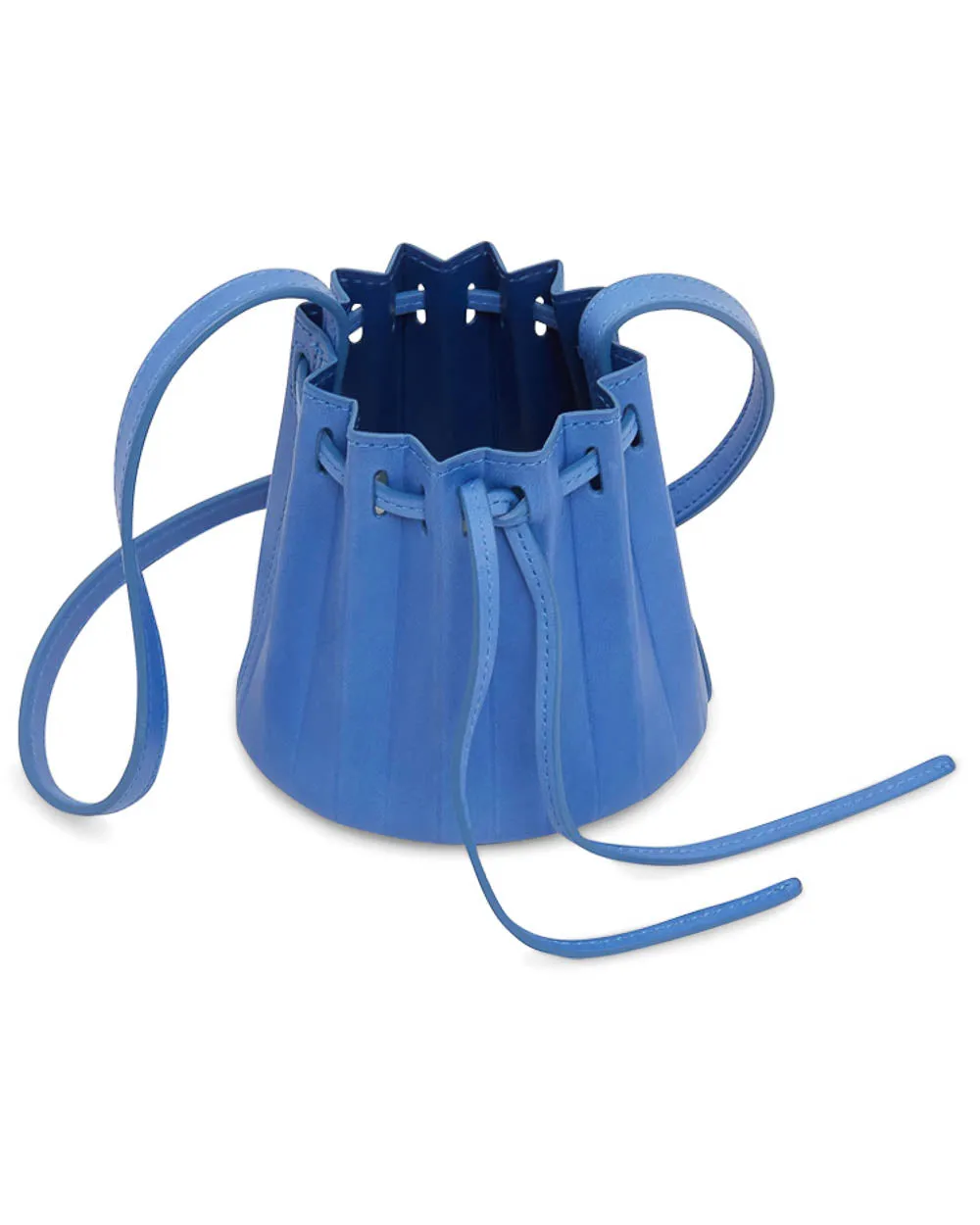 Baby Pleated Bucket Bag in Cobalto