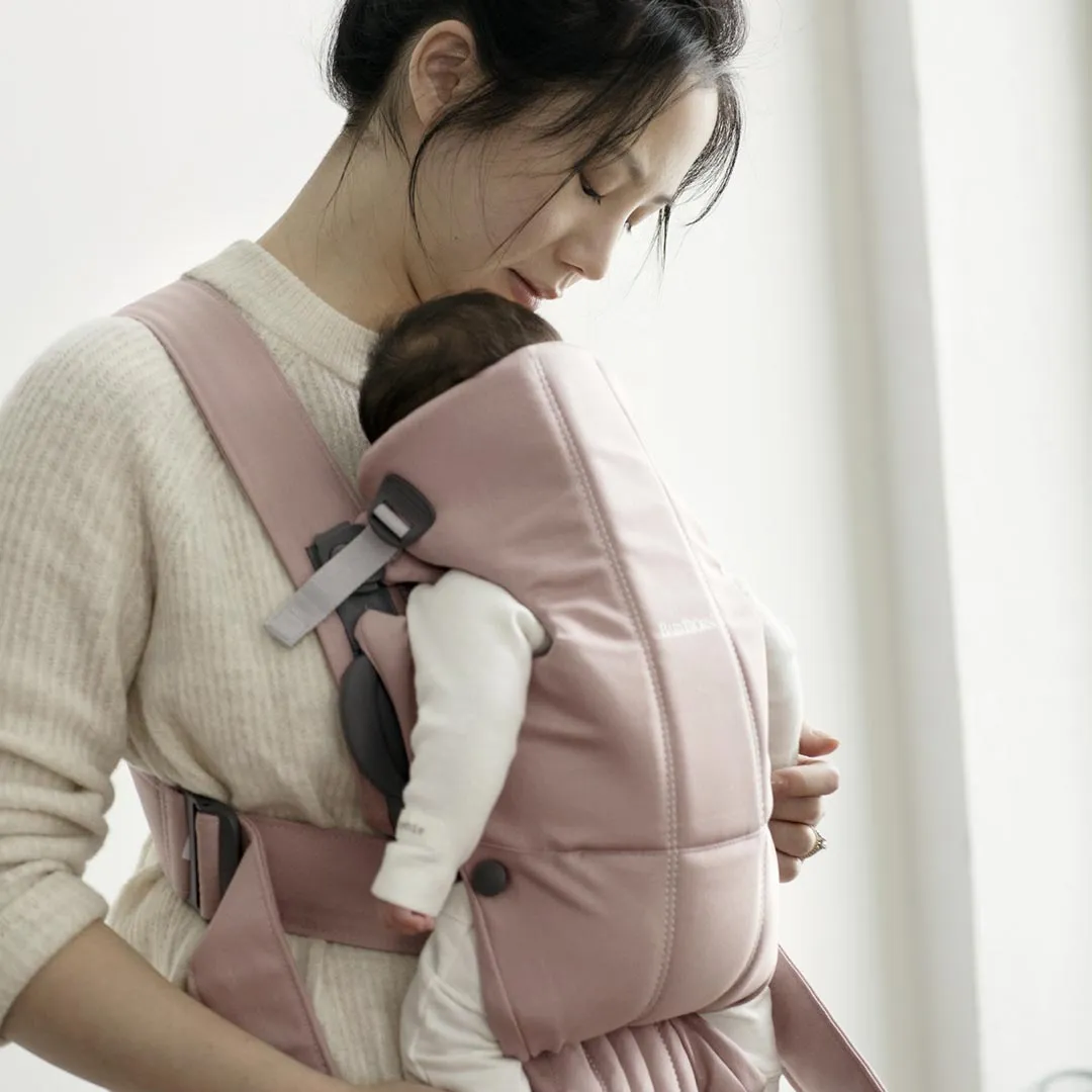 BabyBjorn Mini Woven Baby Carrier - Dusty Pink