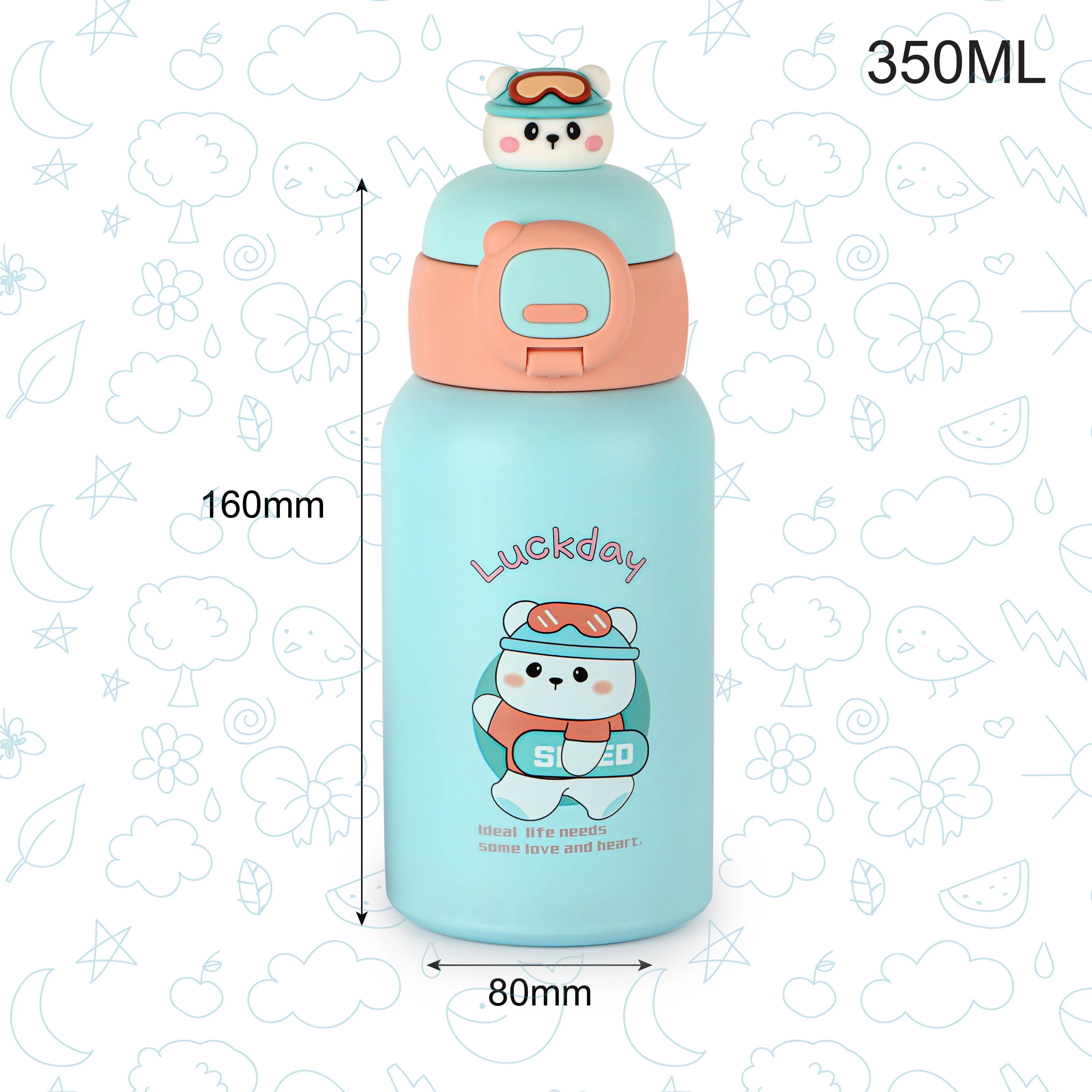 Babybop Hot & Cold Stainless Steel Kids Water Bottle, 500ml