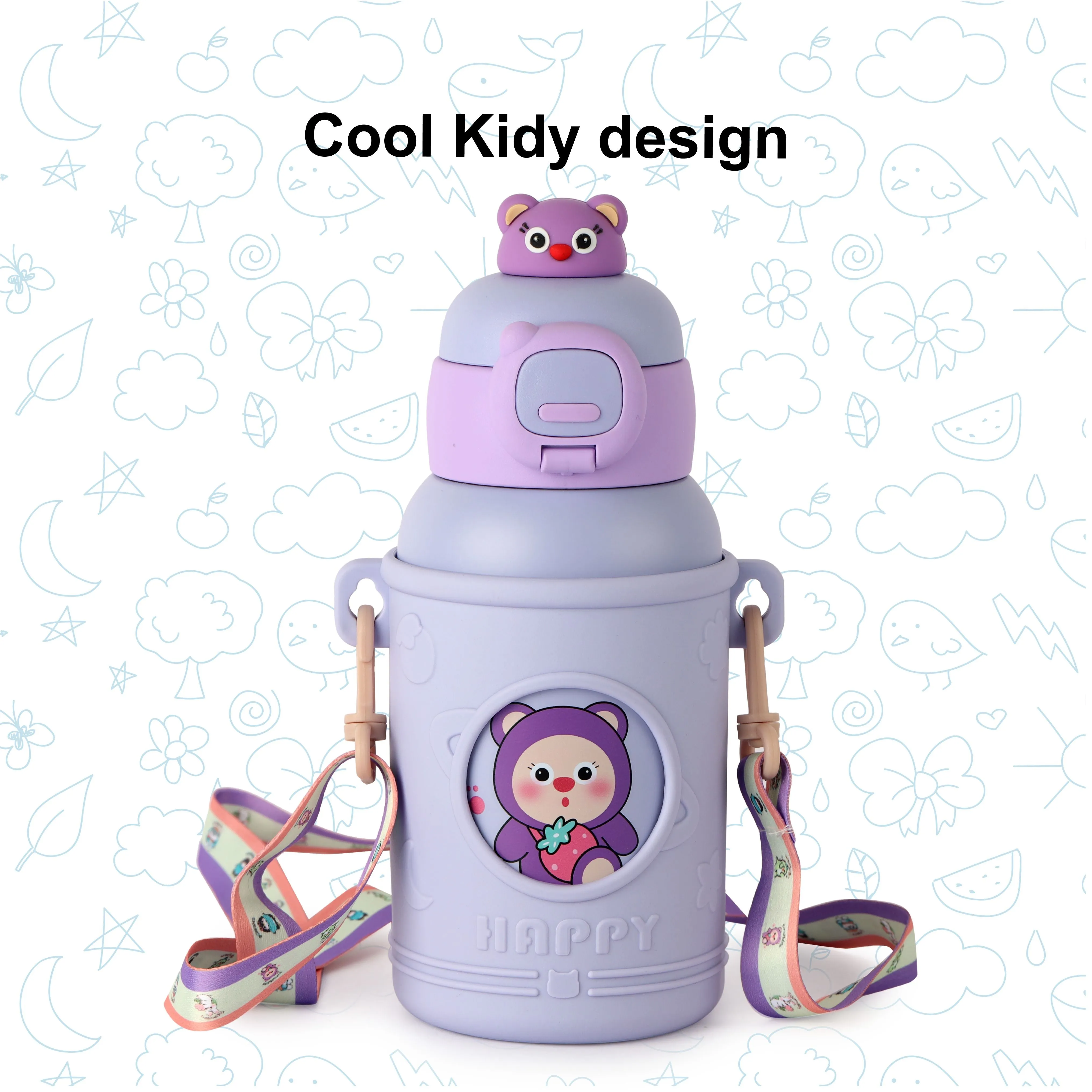 Babybop Hot & Cold Stainless Steel Kids Water Bottle, 500ml