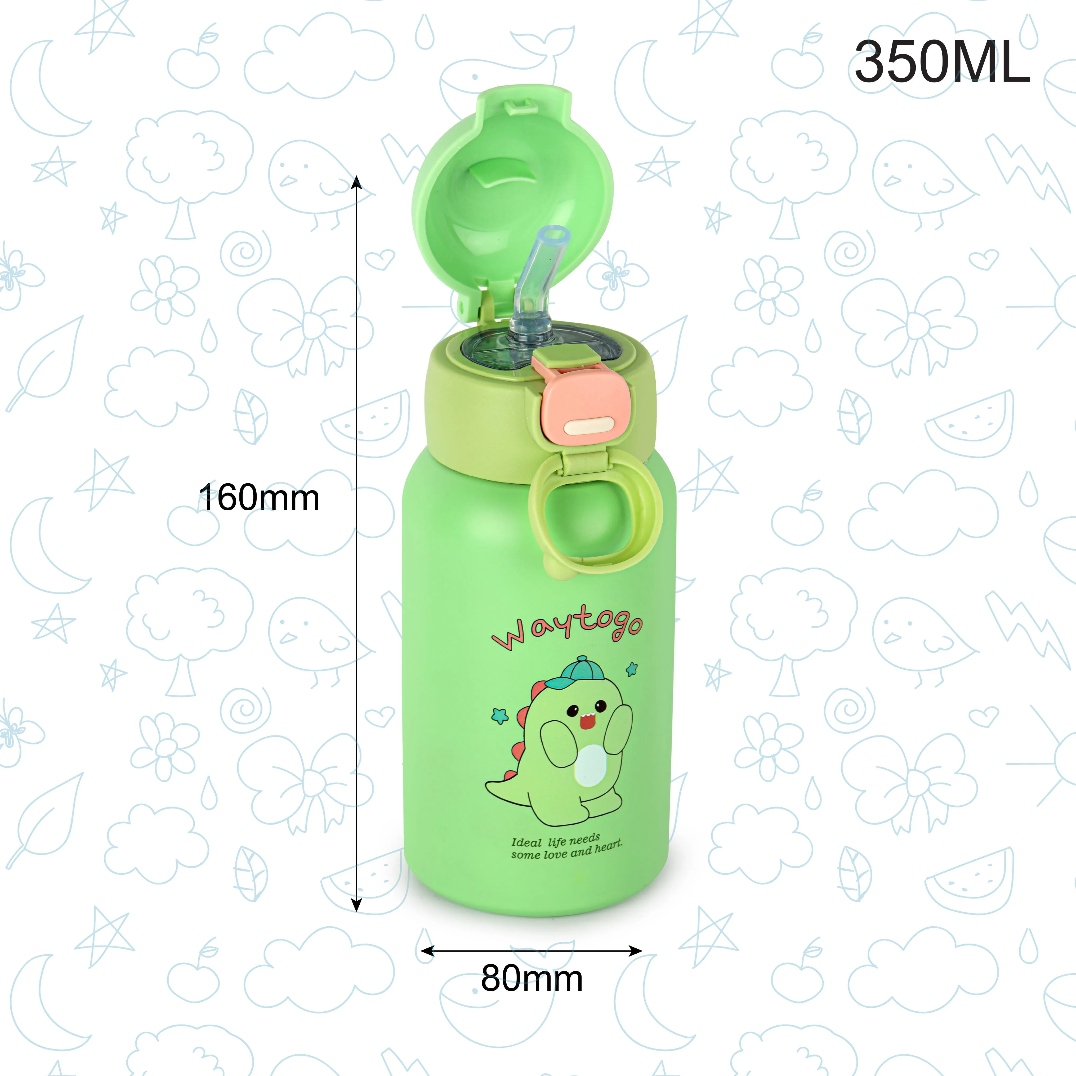 Babybop Hot & Cold Stainless Steel Kids Water Bottle, 500ml