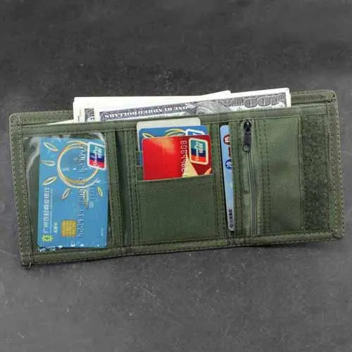 BADASS CAMOUFLAGE Canvas MENS TRIFOLD SMALL BIKER WALLETS CHAIN WALLET WALLET WITH CHAINS FOR MEN