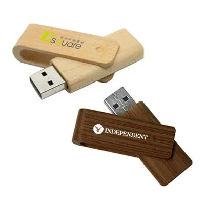 Bamboo Swivel USB Flash Drive