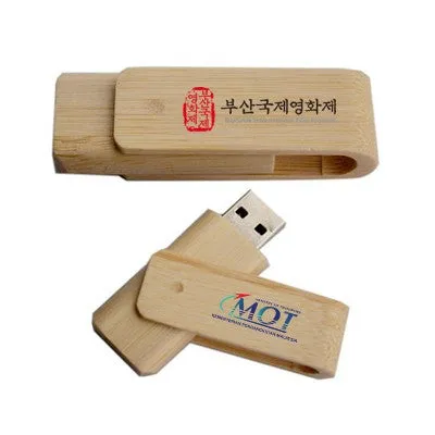 Bamboo Swivel USB Flash Drive