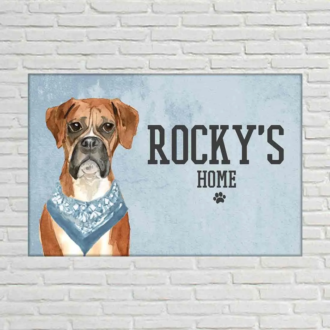 Beautiful Dog Name Plate -Adorable Boxer