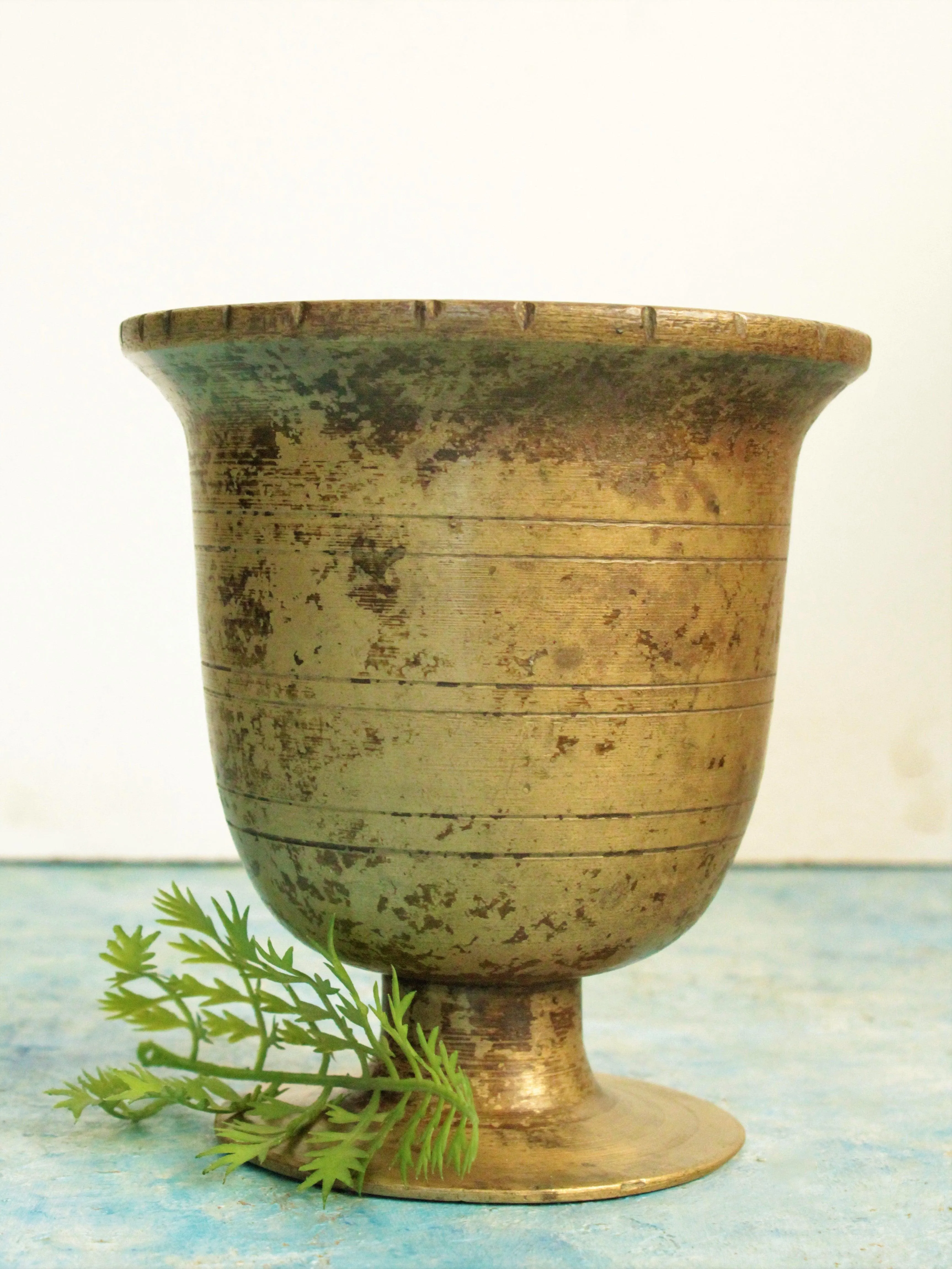 Beautiful Vintage Brass Mortar