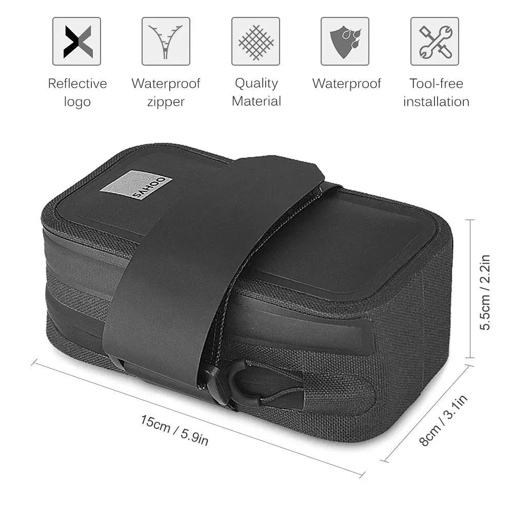 Bicycle Saddle Bag Bike Seat Bag Reflective Cycling Rear Seat Post Bag Large Capacity Tail Rear Bag Bike Accessories