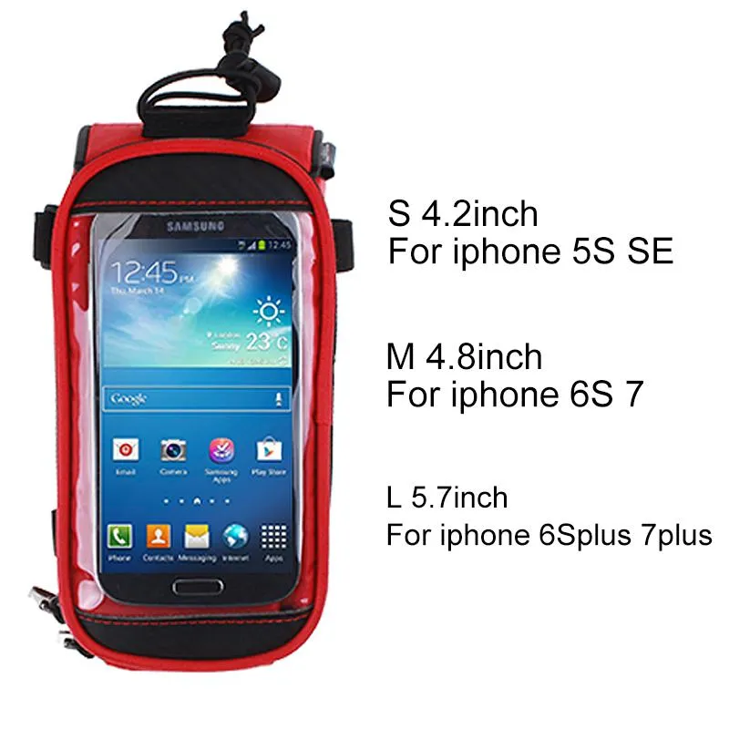 Bike Bag Cycling Bicycle Bag Pollice Gps Sacchetto Pacchetto Telefono Cellulare Touch Screen Phone Rainproof Nylon Bags