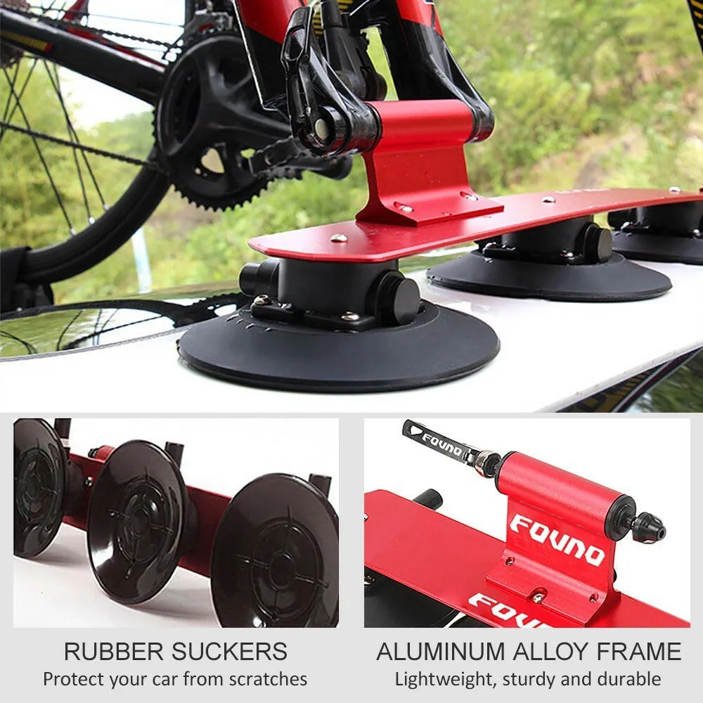 Bike Suction Roof Rack for Car Roof Top Sucker Quick Release Aluminum Alloy Bike Carrier Rack for 1 Bike