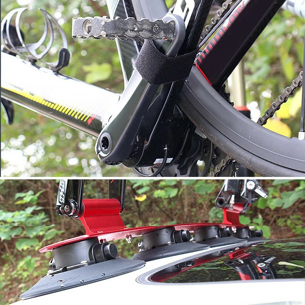 Bike Suction Roof Rack for Car Roof Top Sucker Quick Release Aluminum Alloy Bike Carrier Rack for 1 Bike