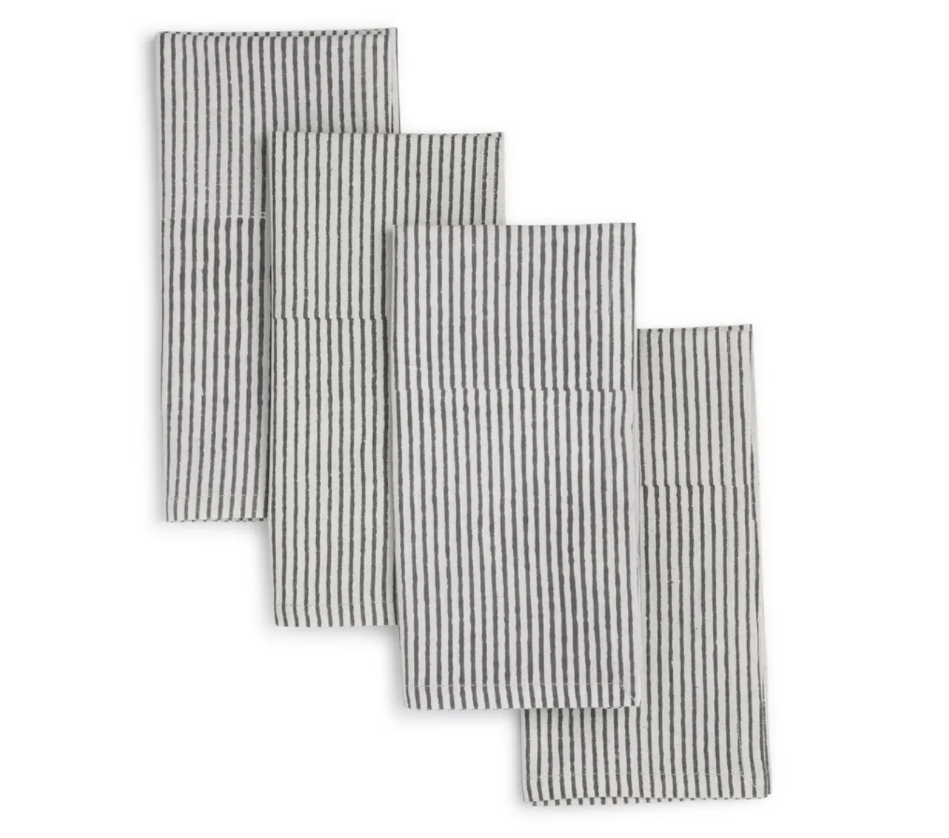 Black & Natural Striped Napkins