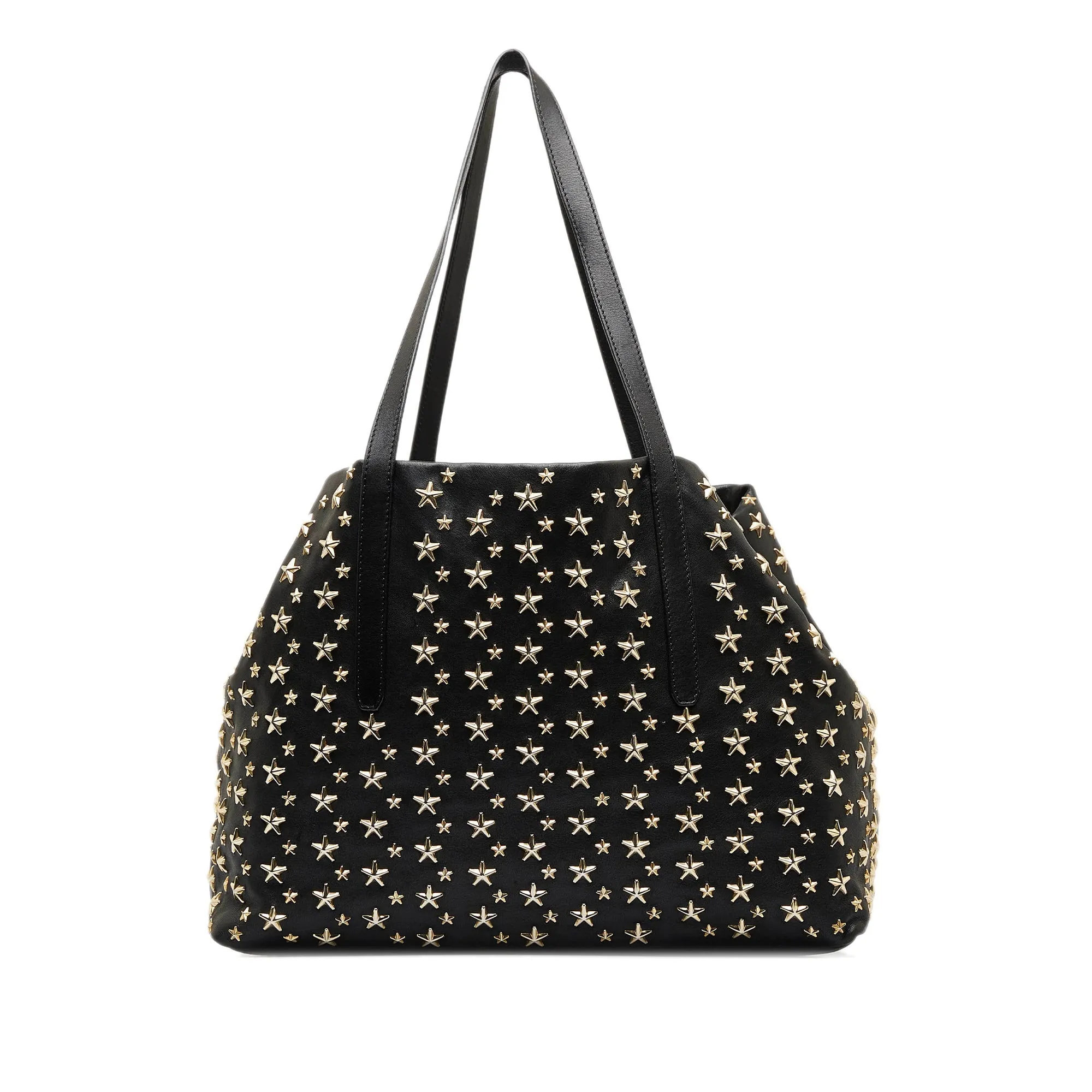 Black Jimmy Choo Zena Star Studded Leather Tote Bag