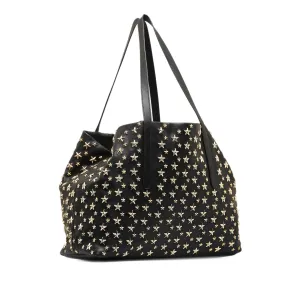 Black Jimmy Choo Zena Star Studded Leather Tote Bag