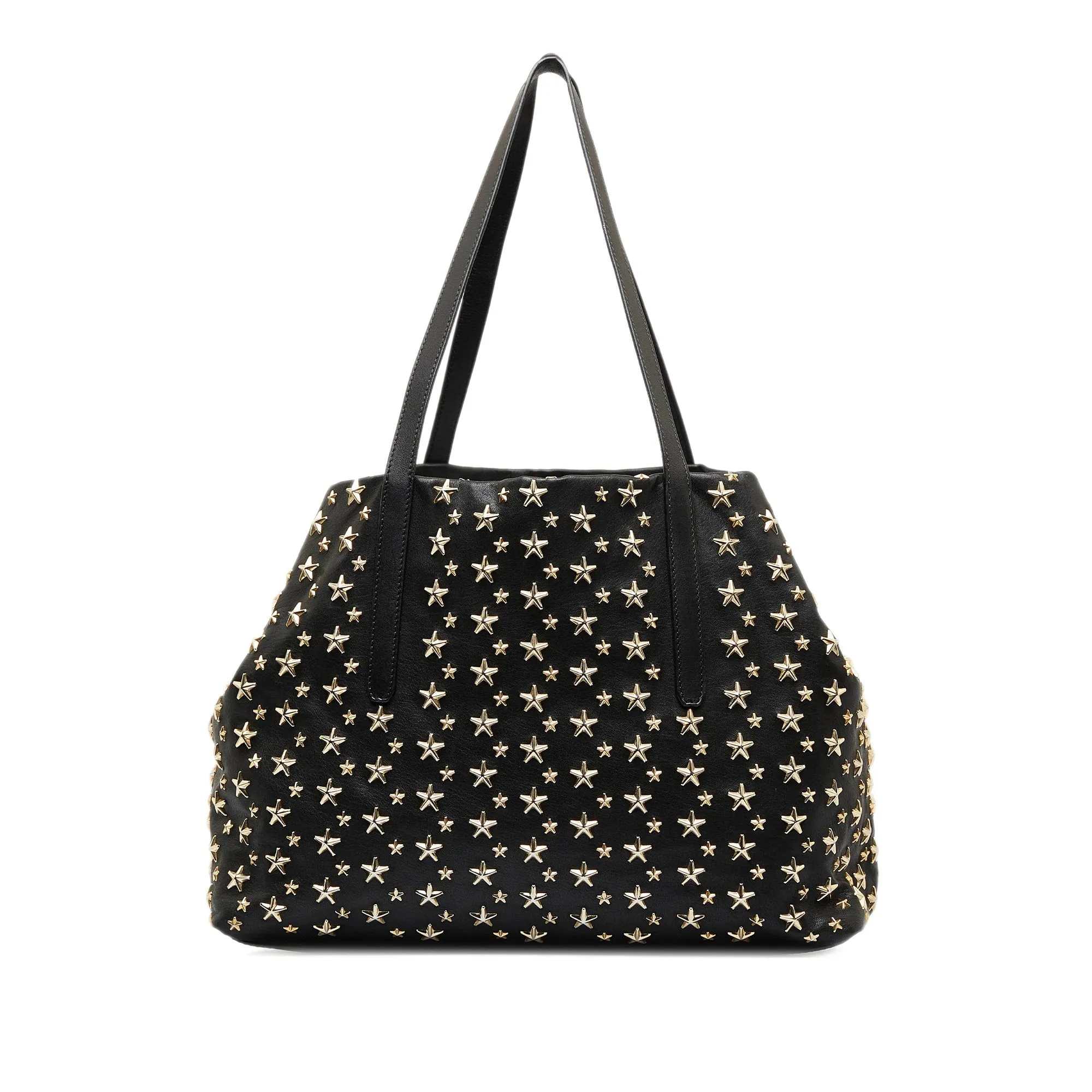 Black Jimmy Choo Zena Star Studded Leather Tote Bag