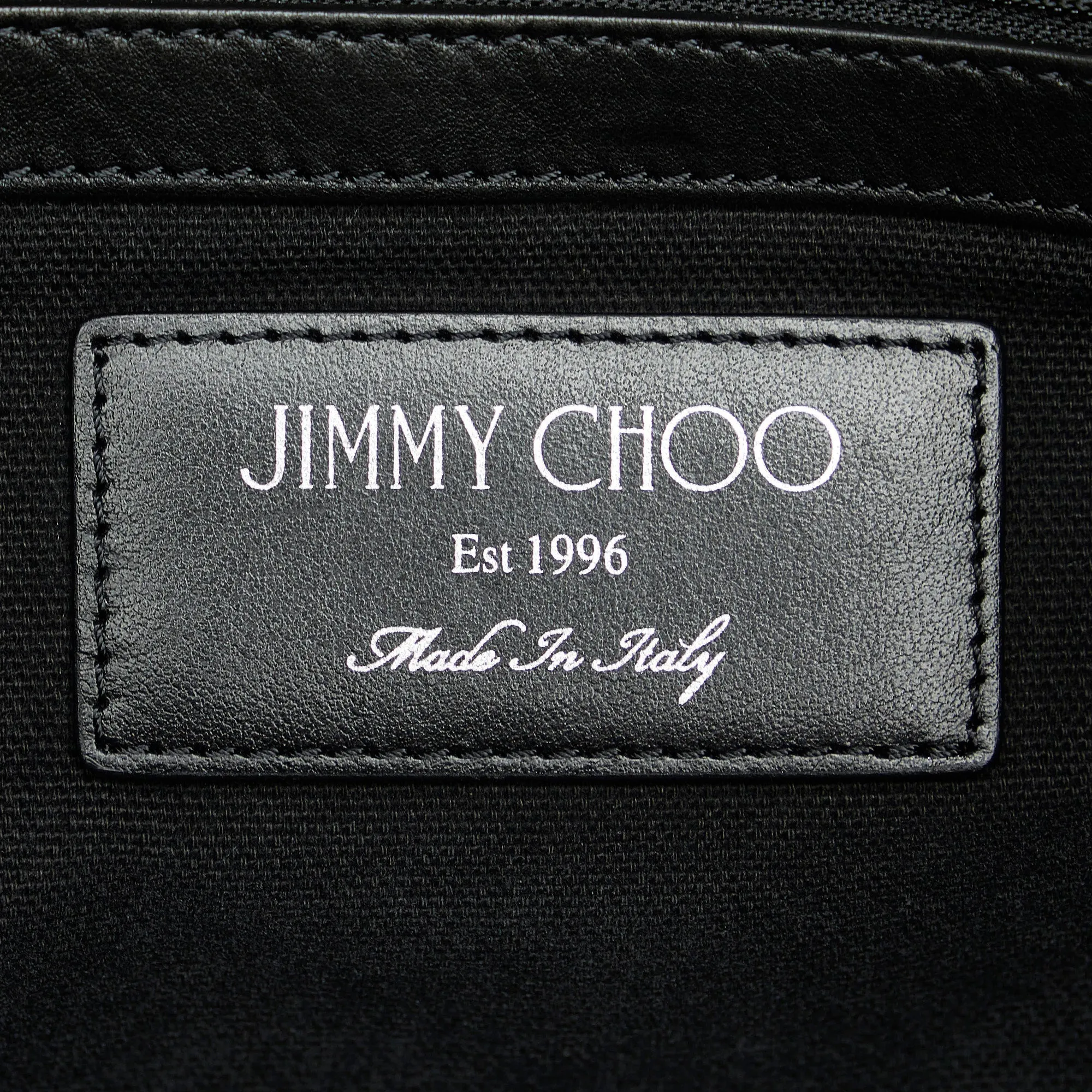 Black Jimmy Choo Zena Star Studded Leather Tote Bag