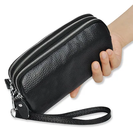 Black NGIL Genuine Leather Wristlet Wallet