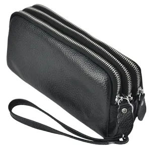 Black NGIL Genuine Leather Wristlet Wallet