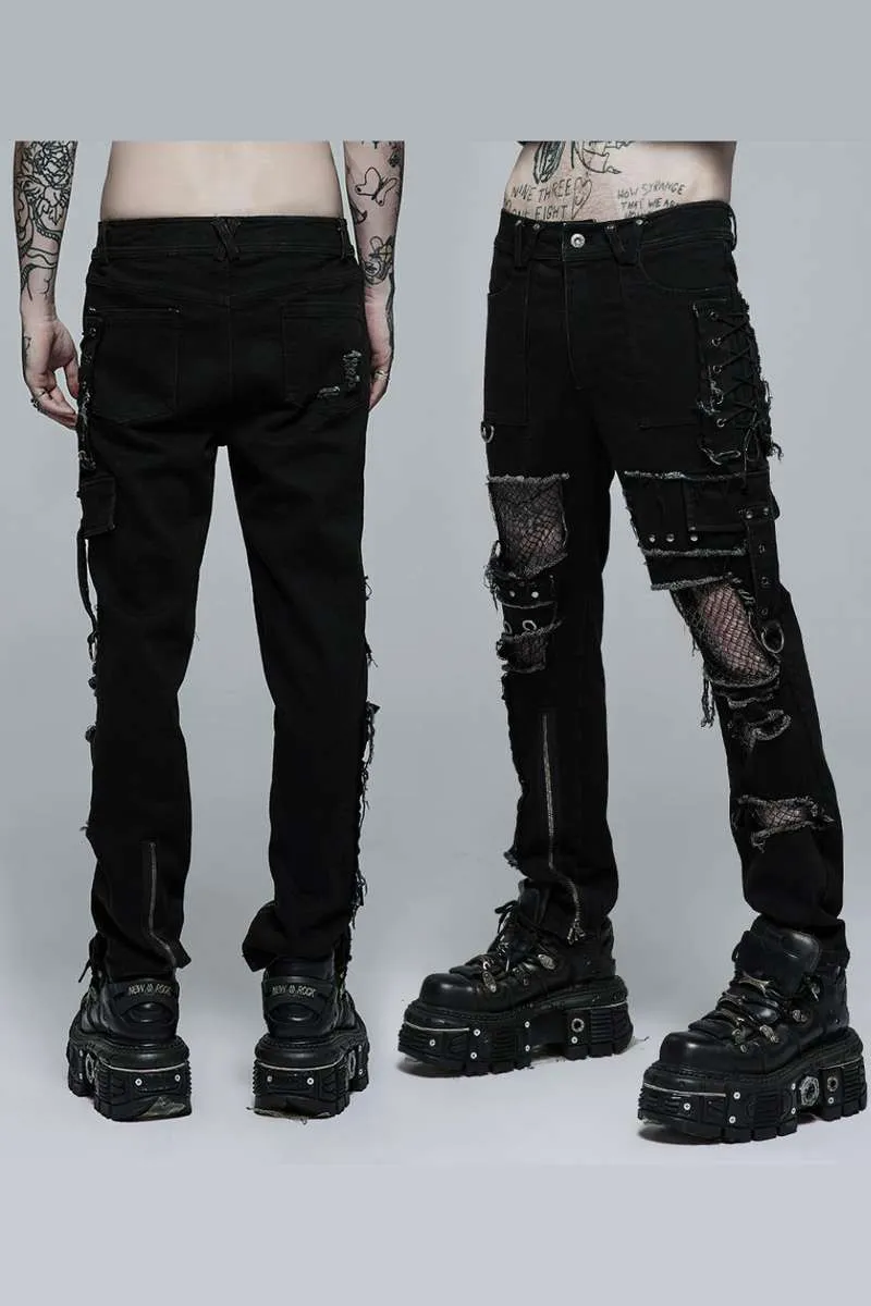 Black Pants w/ Mesh Panel Details