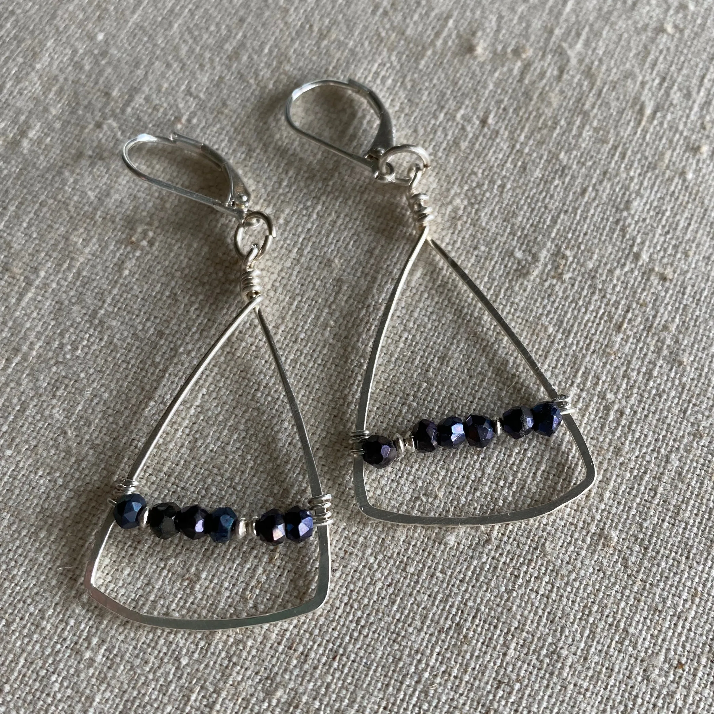 Black Shimmer Earrings