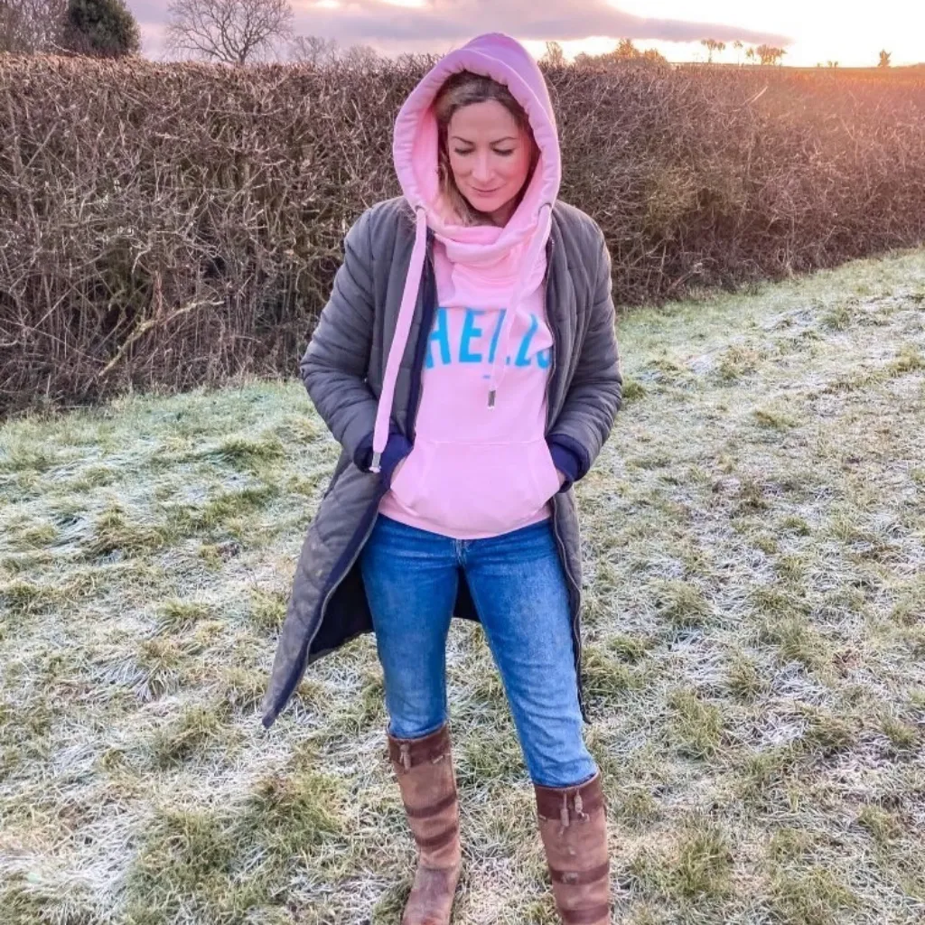 Bubblegum Cowl Neck Hoodie