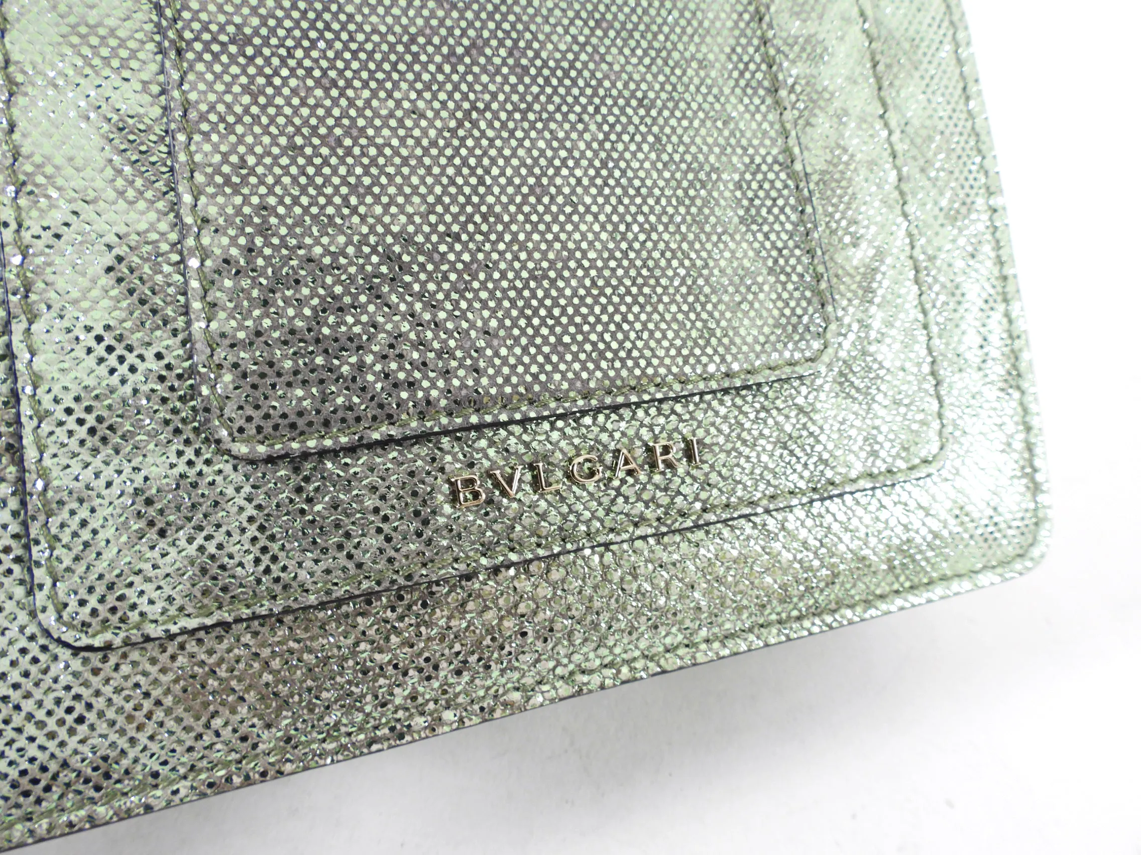 Bulgari Mini Metallic Green Serpenti Forever Crossbody Bag