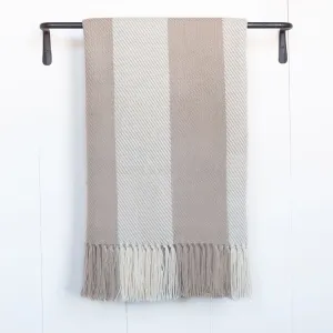 Camel Stripe Handwoven Alpaca Throw