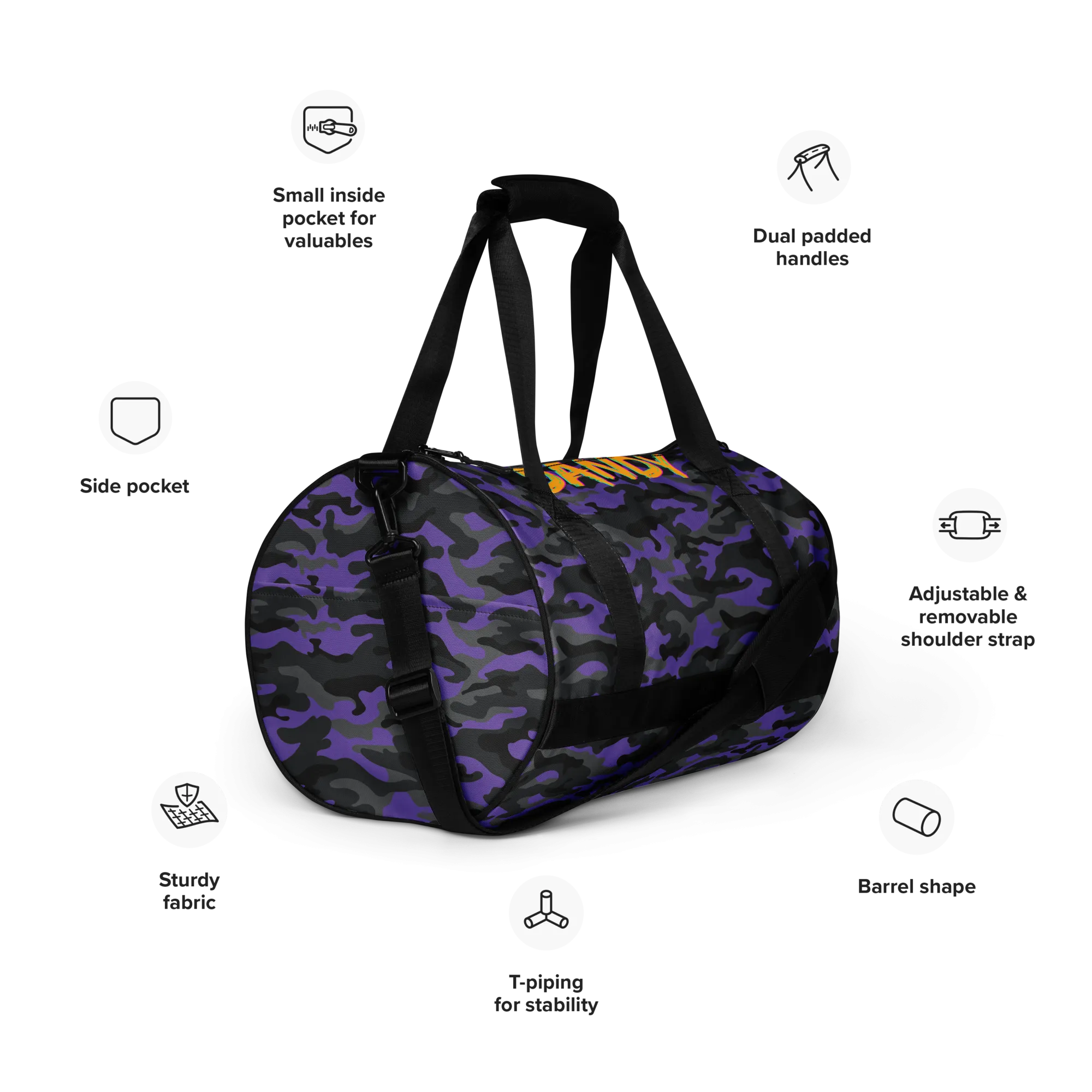 Camo gym bag