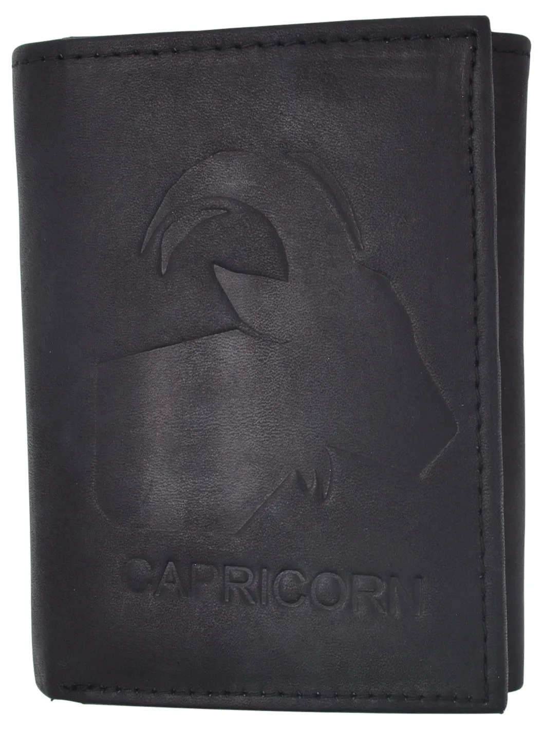 Capricorn Zodiac Sign Bifold Trifold Genuine Leather Men's Wallets