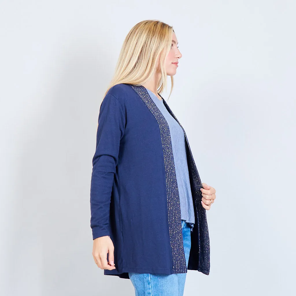 Cardigan with lurex details wholesale