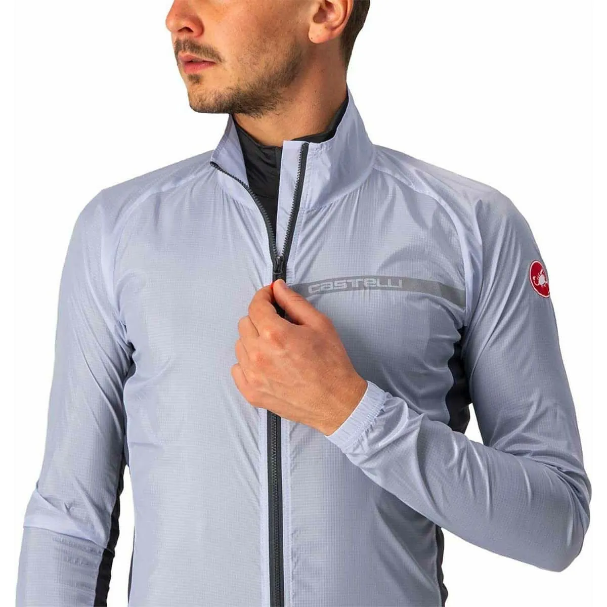 Castelli Squadra Stretch Mens Cycling Jacket - Silver