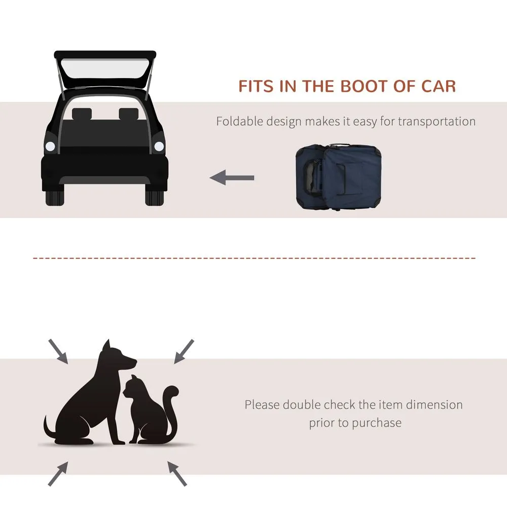 Cat and Dog Carrier - Soft Portable Navy Blue Bag