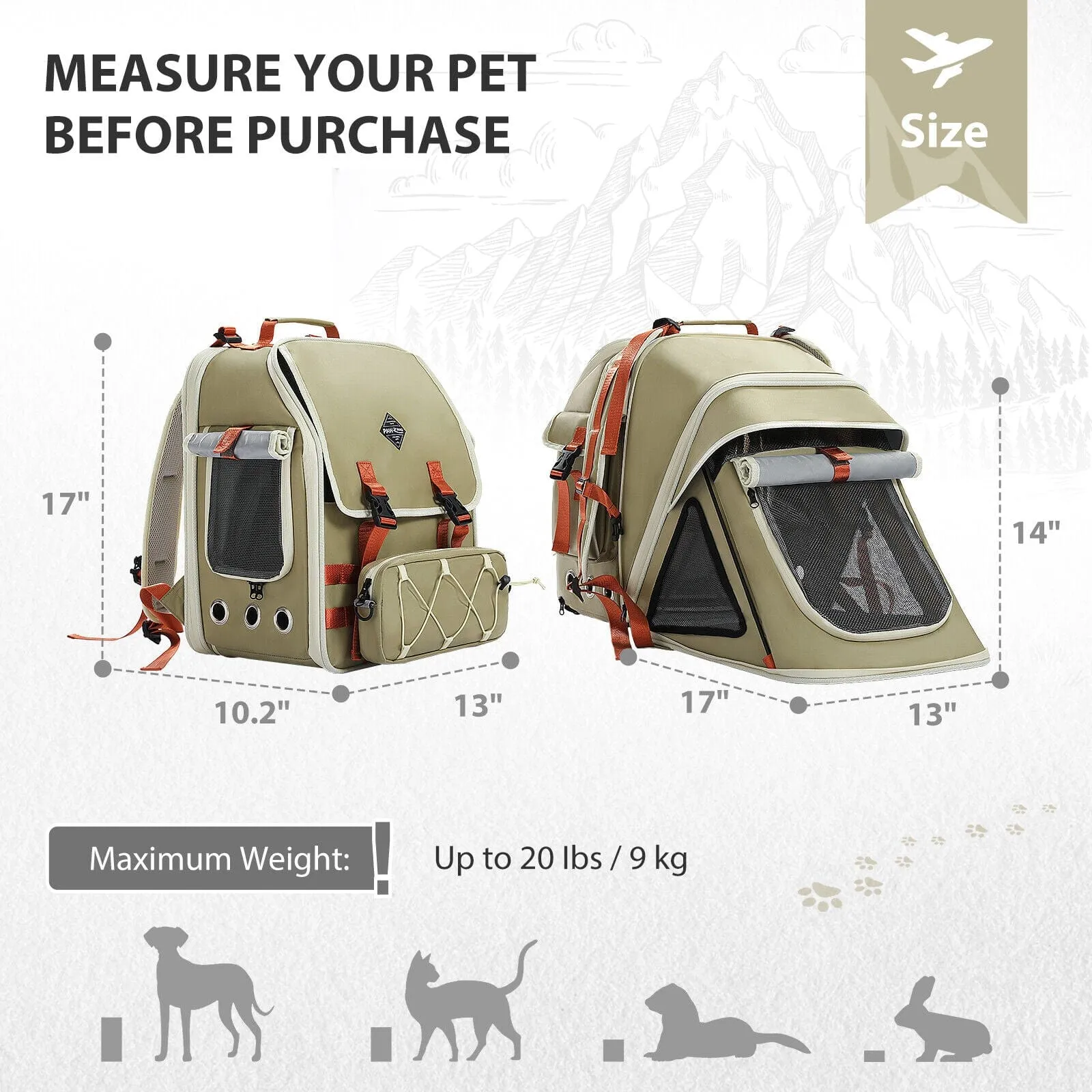 Cat/ Dog Carrier Back Pack